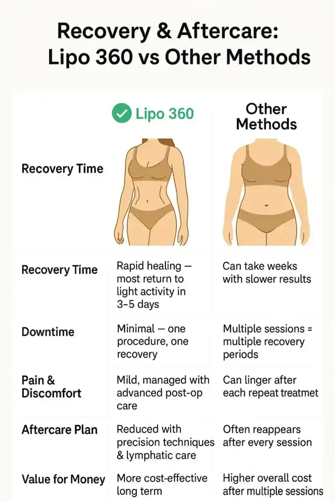Recovery and Aftercare for Fat-Dissolving Surgery 2 Table to show fat dissolving injection aftercare Hatfield