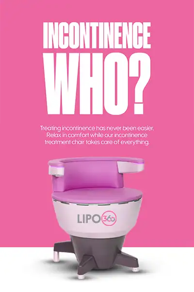 LIPO360 EMS Chair Can Help with Urinary Incontinence 2 Image of a urinary incontinence treatment seat Hatfield